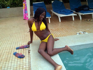 black girl in bikini